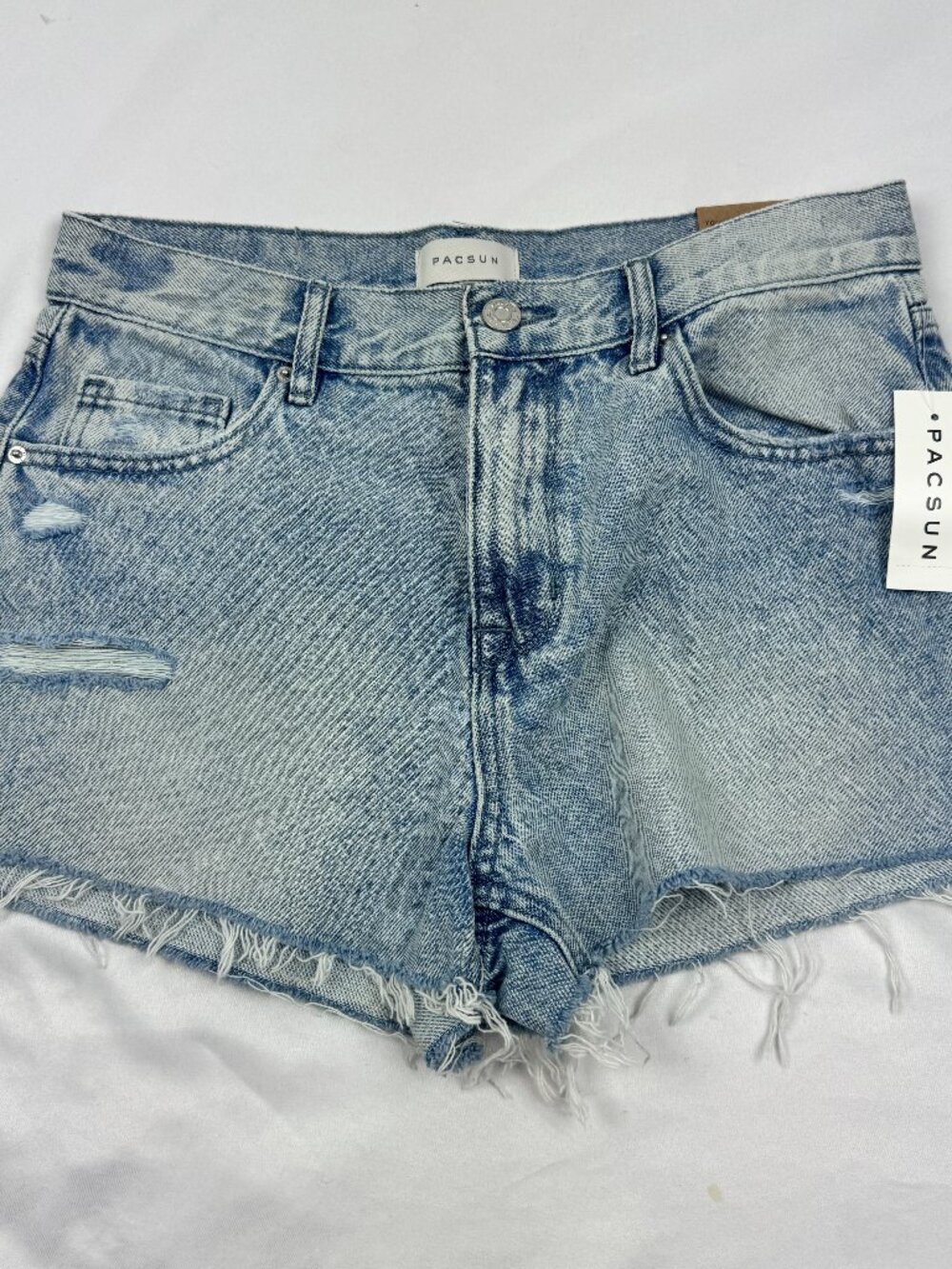 PacSun Shorts Womens 26 Blue 70s Cut Off Denim Mid Rise Frayed Hem Vintage NWT